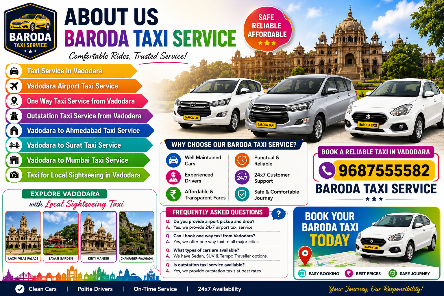 Best Baroda Taxi Service in Vadodara – Reliable & Affordable Taxi Service